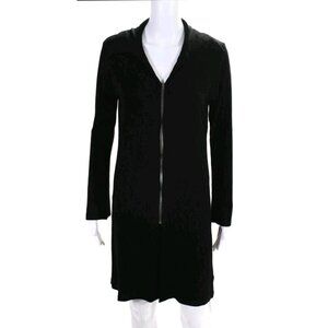 LNA  Ribbed Front Hook Closure LS Cardigan Black Size Large NWT